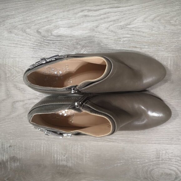 Vince Camuto Vanny Ladies Size 7.5 Grey Leather Upper Bootie - Picture 10 of 11